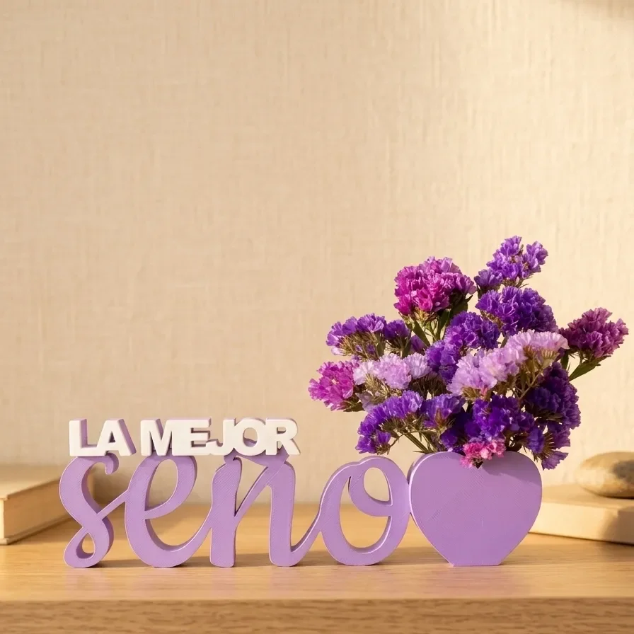 "La mejor seño" Florero con corazón — imagen 3