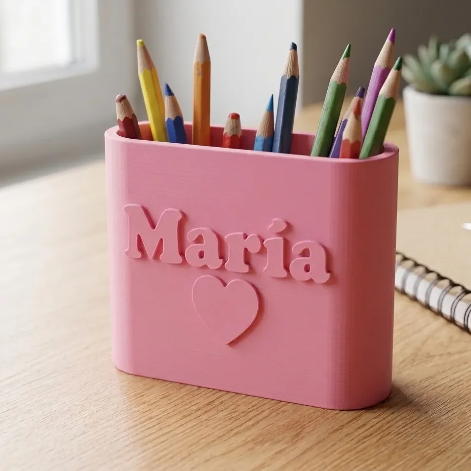 Lapicero personalizado con nombre y corazón — Juegos y papelería personalizado