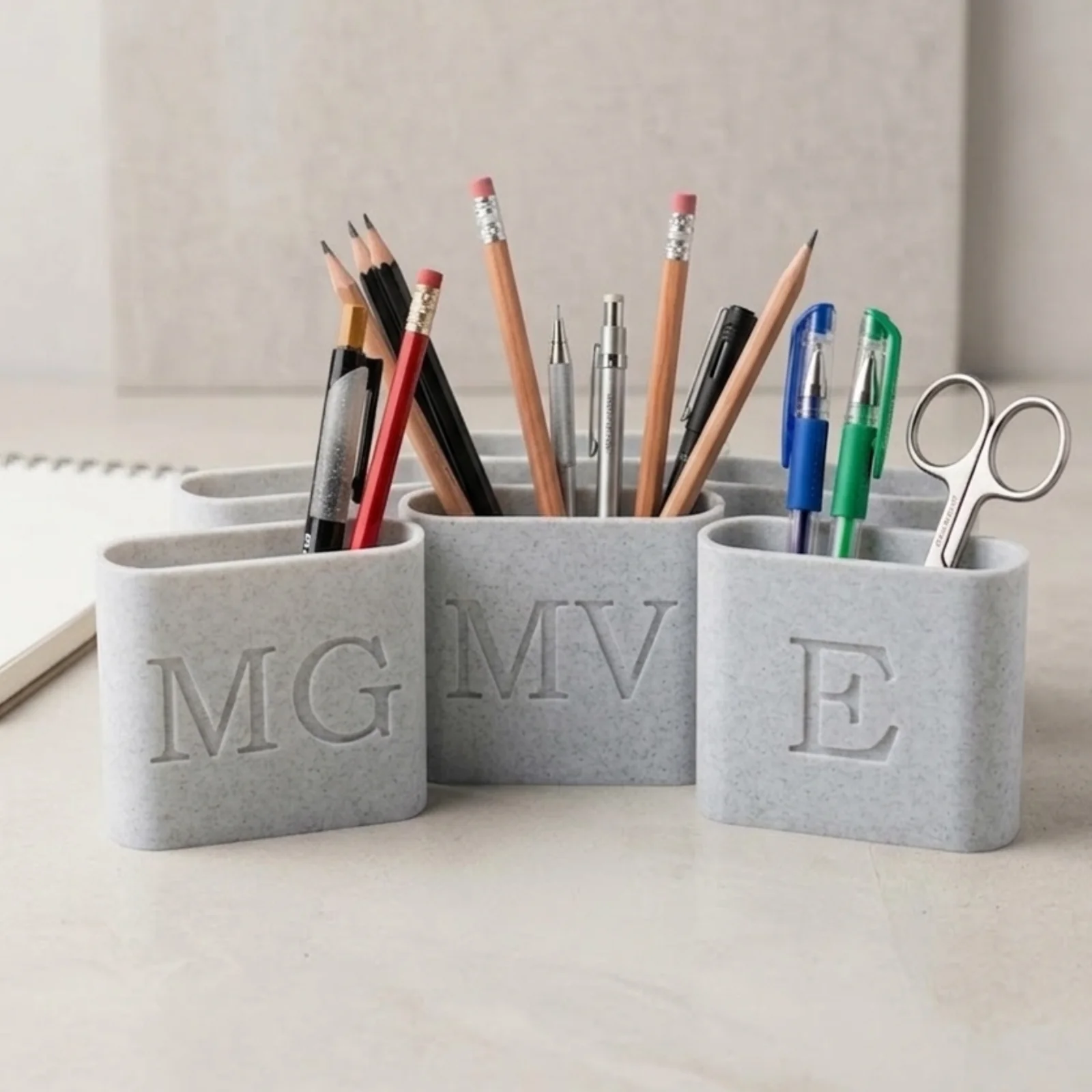 "Litho" Lapicero efecto mármol con inicial