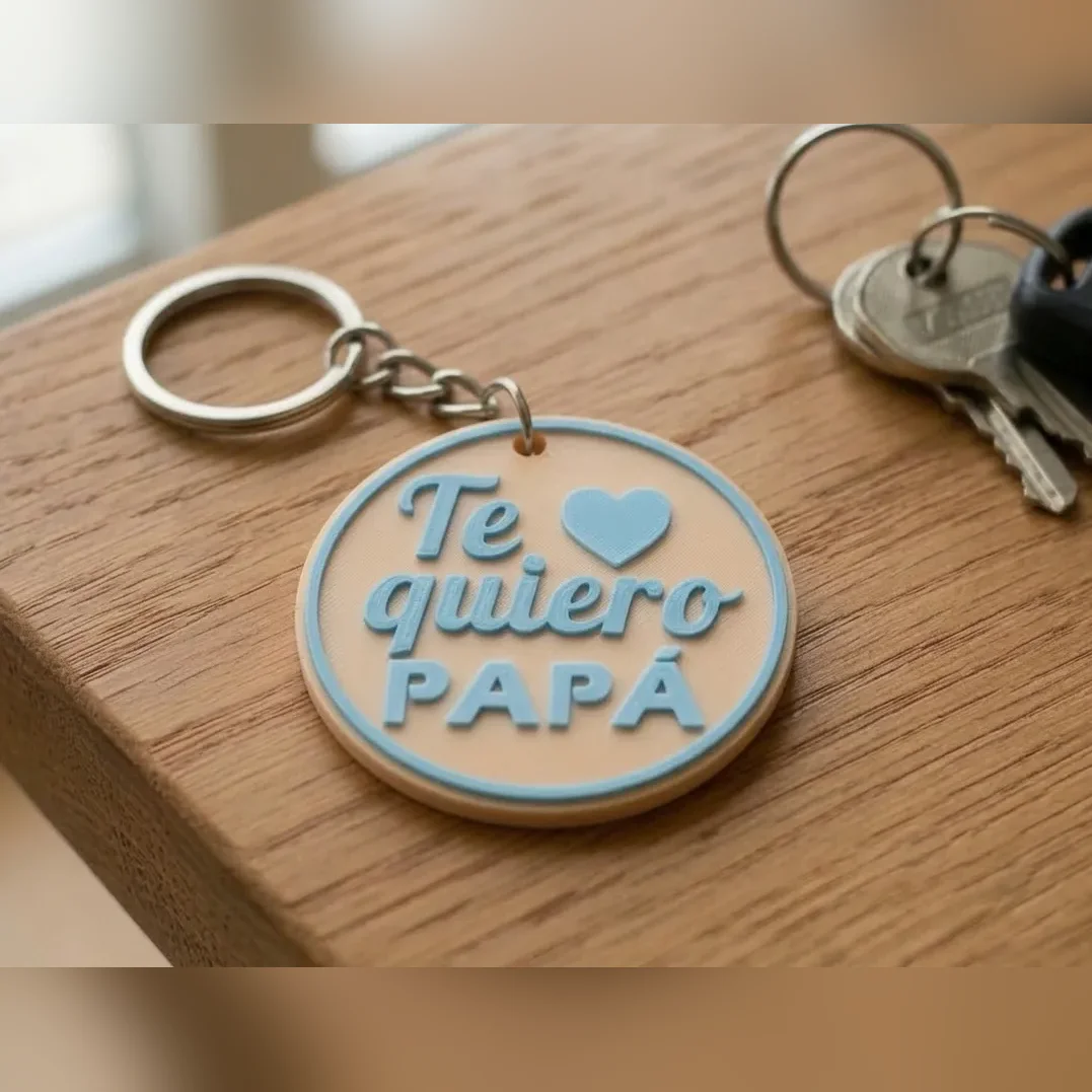 Llavero "Te quiero papá" — Llaveros con encanto personalizado